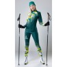Löffler kvinnors skisuit WorldCup 2021 teal-gul